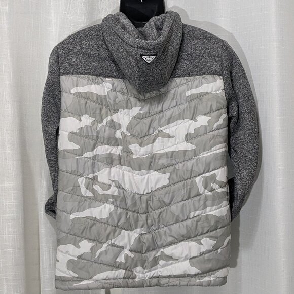Ecko Unltd Men's Camo Quilted Zip-Up Hooded Jacket Size Small Gray - Picture 6 of 9